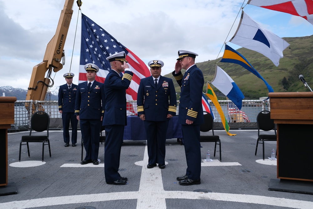 Coast Guard Cutter Bertholf holds change of command ceremony