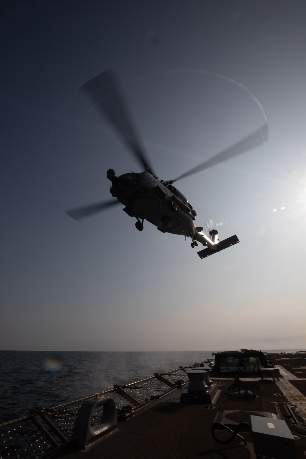 RAN MH-60R Seahawk lands aboard USS Chung-Hoon