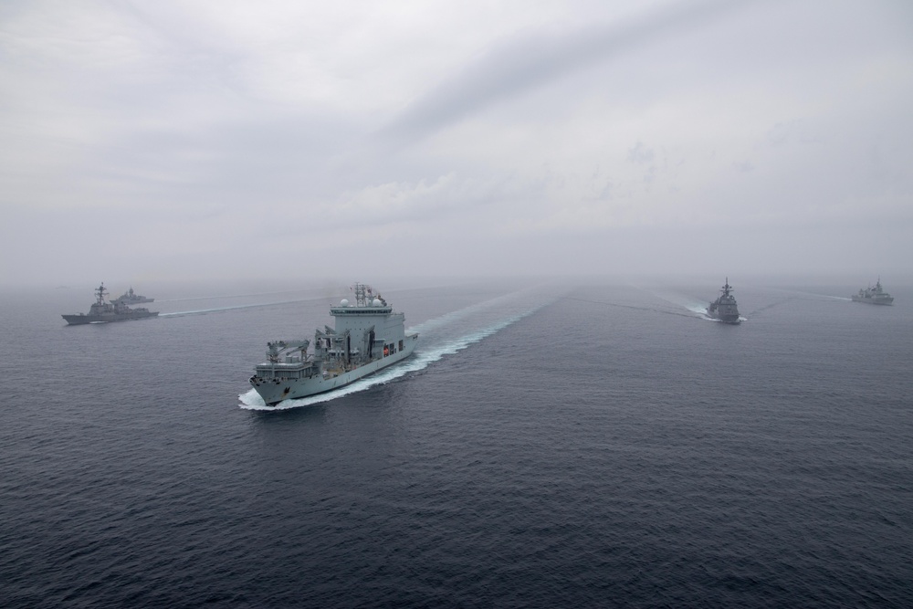 RCN, JMSDF, RAN and USS Chung-Hoon conduct SAG operations