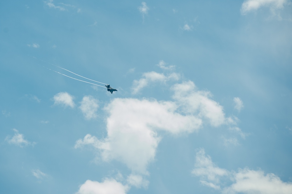 F-22 Raptors Fly at Pacific Missile Range Facility (PMRF).