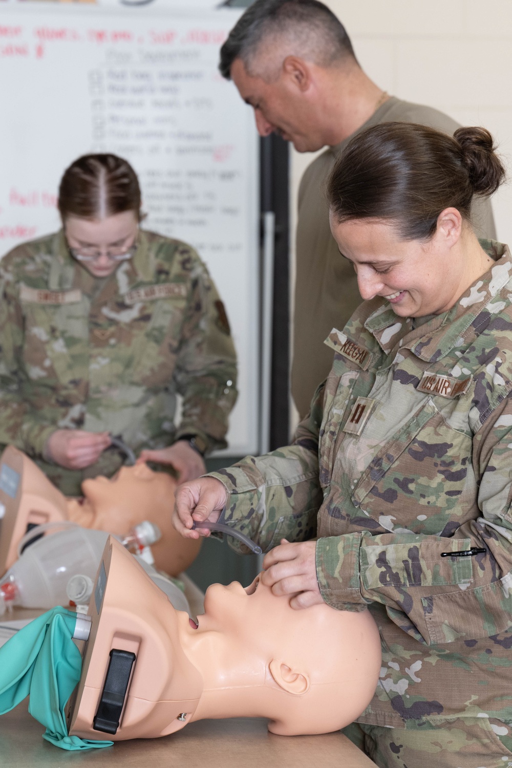 Airmen attend Tactical Combat Casualty Care training during IRT Hoosier Care