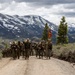 Marines with 2/23 conduct a conditioning hike during MTX 4-23