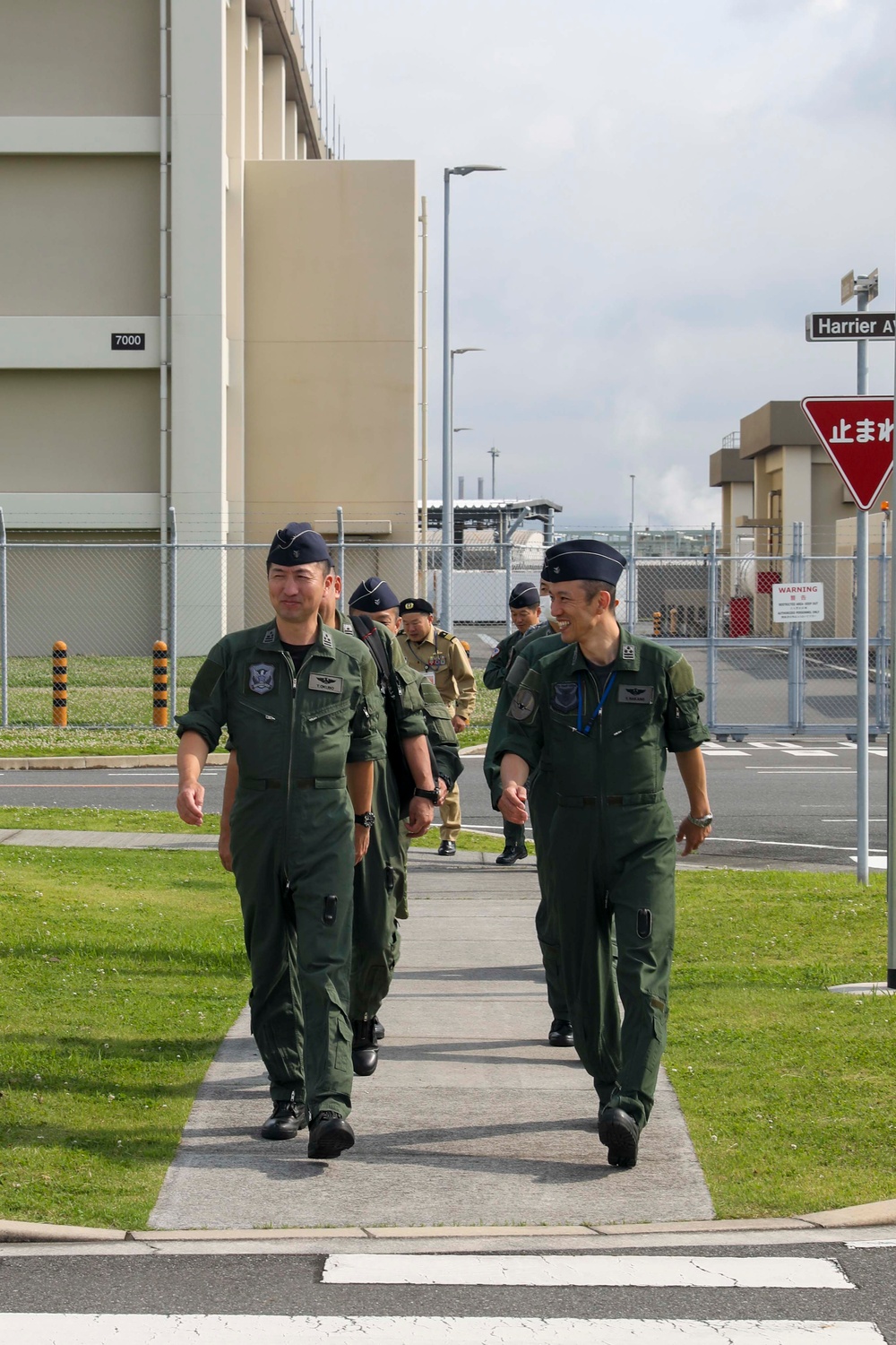 Japan  Self Defense Force members go on an installation tour