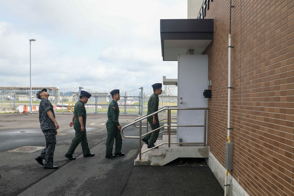 Japan  Self Defense Force members go on an installation tour