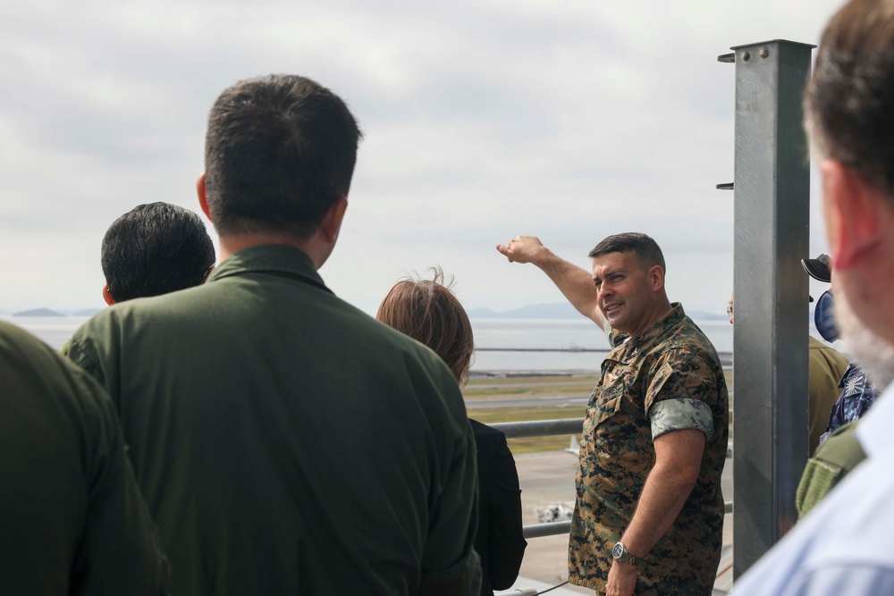 Japan  Self Defense Force members go on an installation tour