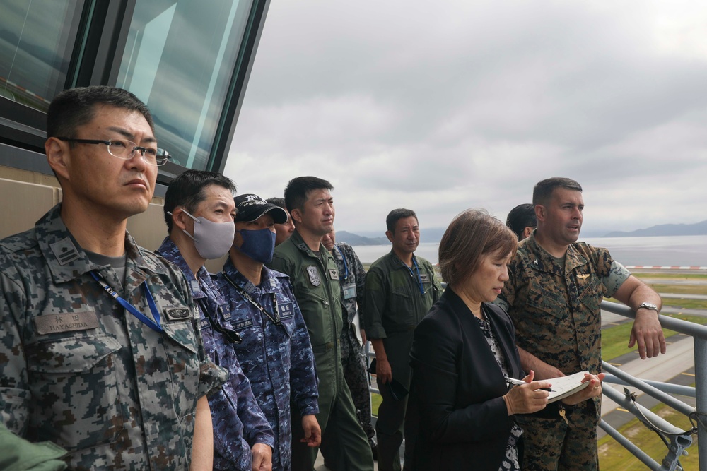 Japan  Self Defense Force members go on an installation tour