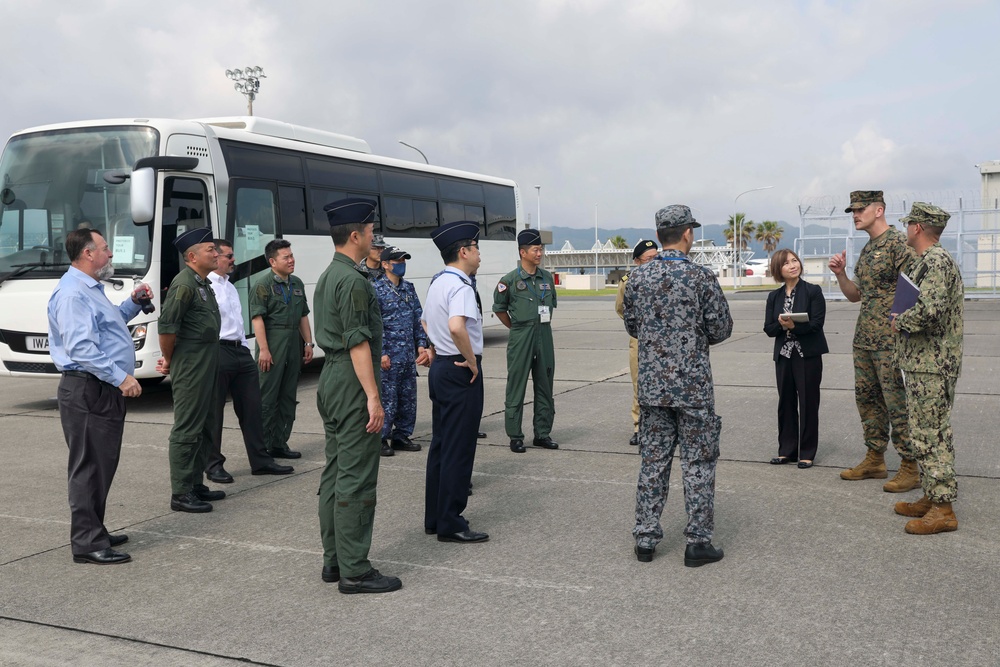 Japan  Self Defense Force members go on an installation tour