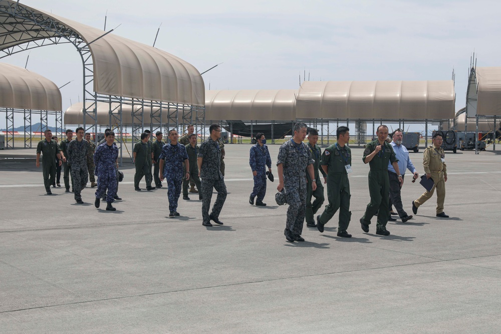 Japan  Self Defense Force members go on an installation tour