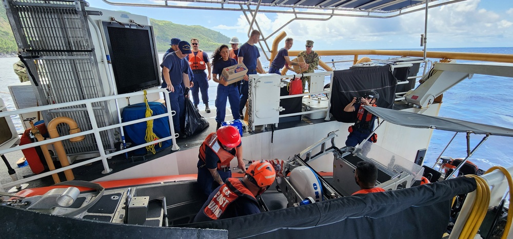 USCGC Frederick Hatch (WPC 1143) delivers supplies to Northern Mariana Islands