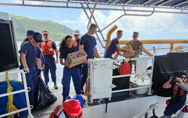 USCGC Frederick Hatch (WPC 1143) delivers supplies to Northern Mariana Islands