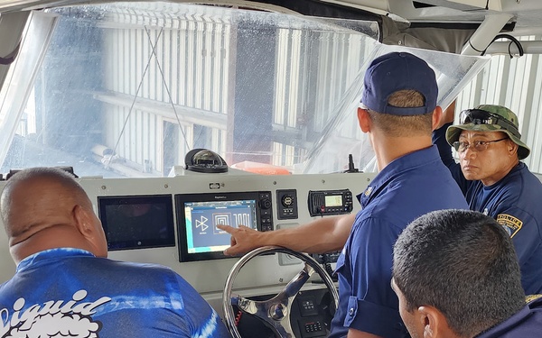 USCGC Frederick Hatch (WPC 1143) conducts training with CNMI agencies