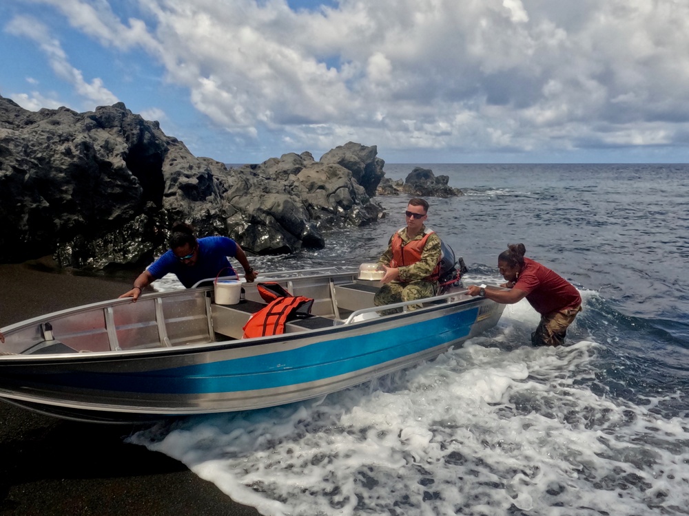 USCGC Frederick Hatch (WPC 1143) delivers supplies to Northern Mariana Islands