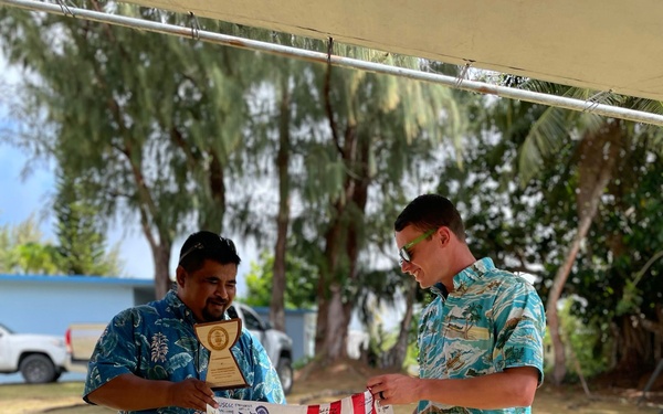 USCGC Frederick Hatch (WPC 1143) works with mayor of Northern Mariana Islands communities