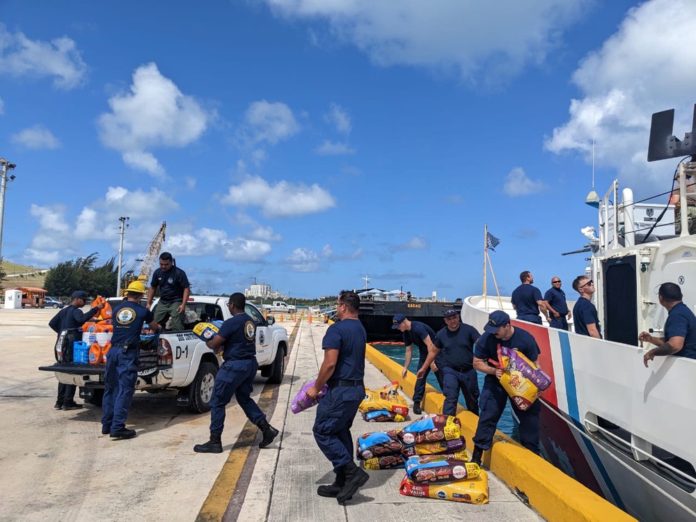 USCGC Frederick Hatch (WPC 1143) delivers supplies to Saipan human society