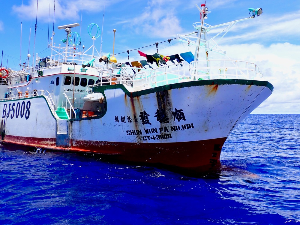 The USCGC Frederick Hatch (WPC 1143) crew conducts WCPFC boardings