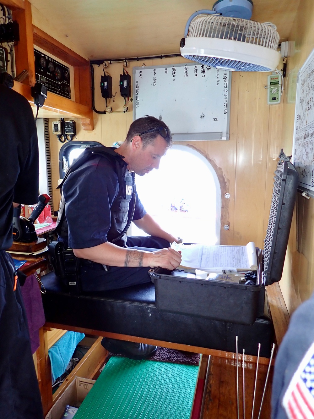 The USCGC Frederick Hatch (WPC 1143) crew conducts WCPFC boardings