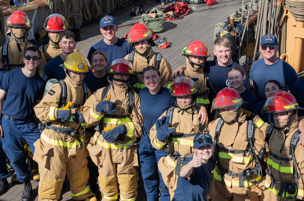 USCGC Eagle damage control training