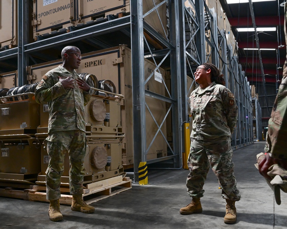 Lt. Gen. Hawkins tours the 86th MMS war reserve materiels