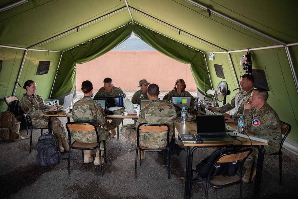 151st Medical Group from Utah Air National Guard operations at HCA field hospital during African Lion 2023