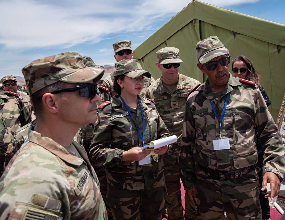 Brig. Gen. Cashman visits the 151st Medical Group from Utah Air National Guard operations at HCA field hospital during African Lion 2023