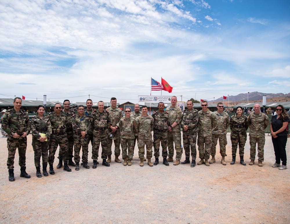 Brig. Gen. Cashman visits the 151st Medical Group from Utah Air National Guard operations at HCA field hospital during African Lion 2023