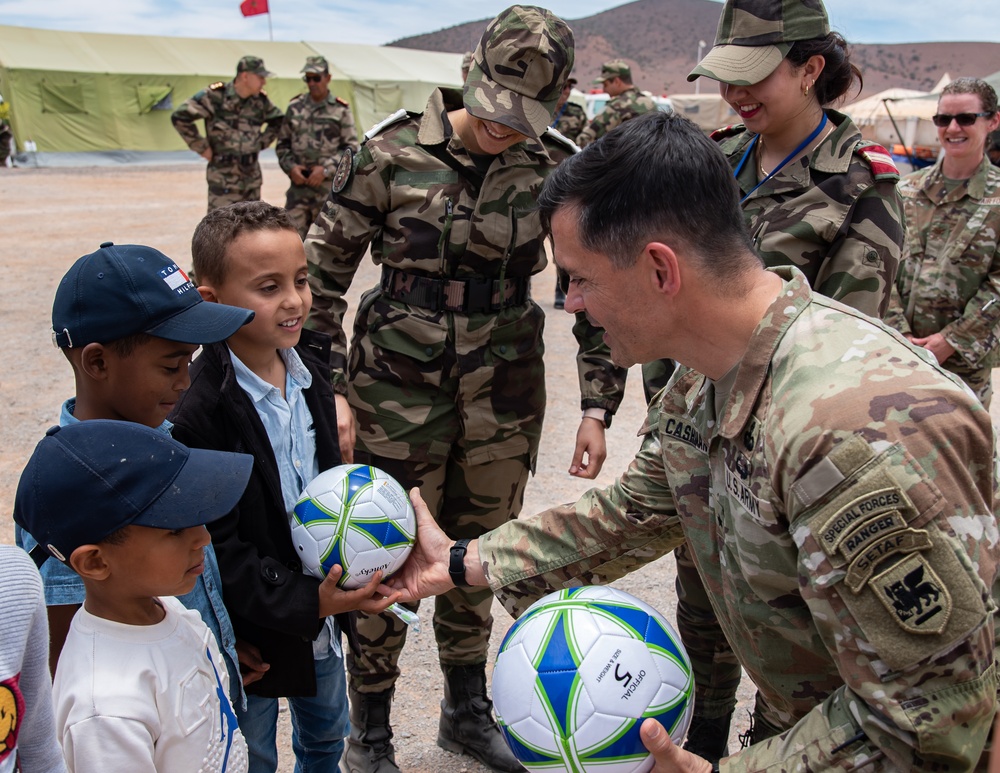 Brig. Gen. Cashman visits the 151st Medical Group from Utah Air National Guard operations at HCA field hospital during African Lion 2023