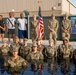 Promotion ceremony in a swimming pool