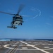 USS Rafael Peralta (DDG 115) conducts flight operations with Helicopter Maritime Strike Squadron (HSM) 77