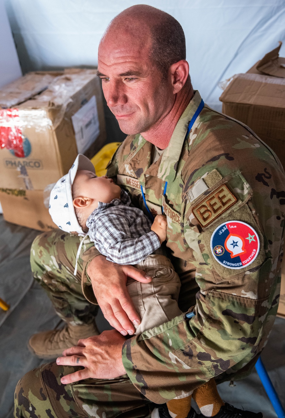 Brig. Gen. Cashman visits the 151st Medical Group from Utah Air National Guard operations at HCA field hospital during African Lion 2023