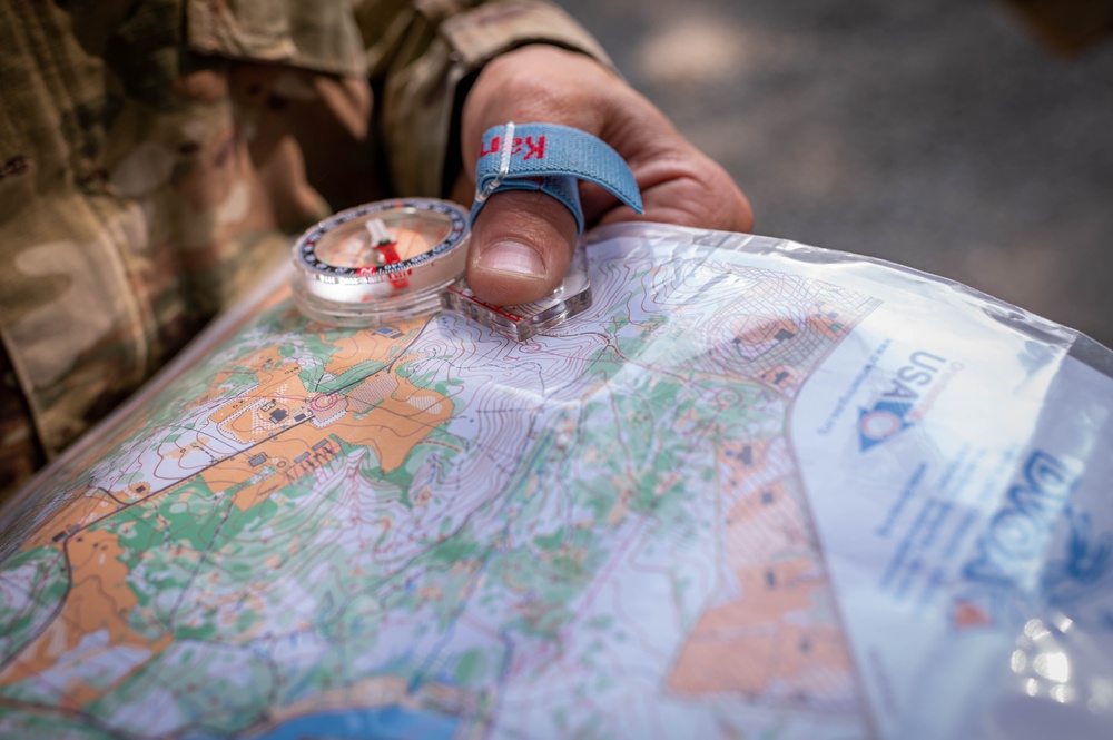 Army Reserve Capt. Steven Tirado checks his map