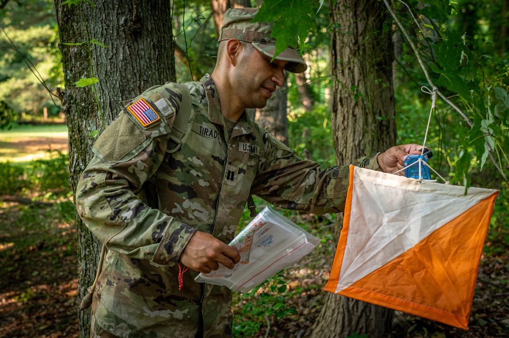 Army Reserve Capt. Steven Tirado finds his point