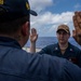 USS Rafael Peralta (DDG 115) conducts a reenlistment on the forecastle