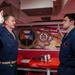 USS Rafael Peralta (DDG 115) conducts a reenlistment on the messdecks