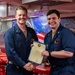 USS Rafael Peralta (DDG 115) conducts a reenlistment on the messdecks