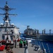 USS Rafael Peralta (DDG 115) conducts a replenishment-at-sea with the Military Sealift Command fleet replenishment oiler USNS Rappahannock (T-AO 204)