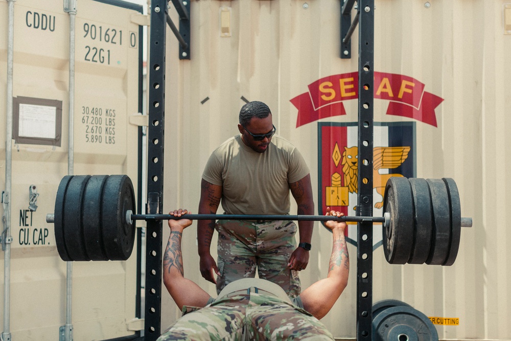 Brigadier General Brian Cashman takes part in Murph on Memorial Day