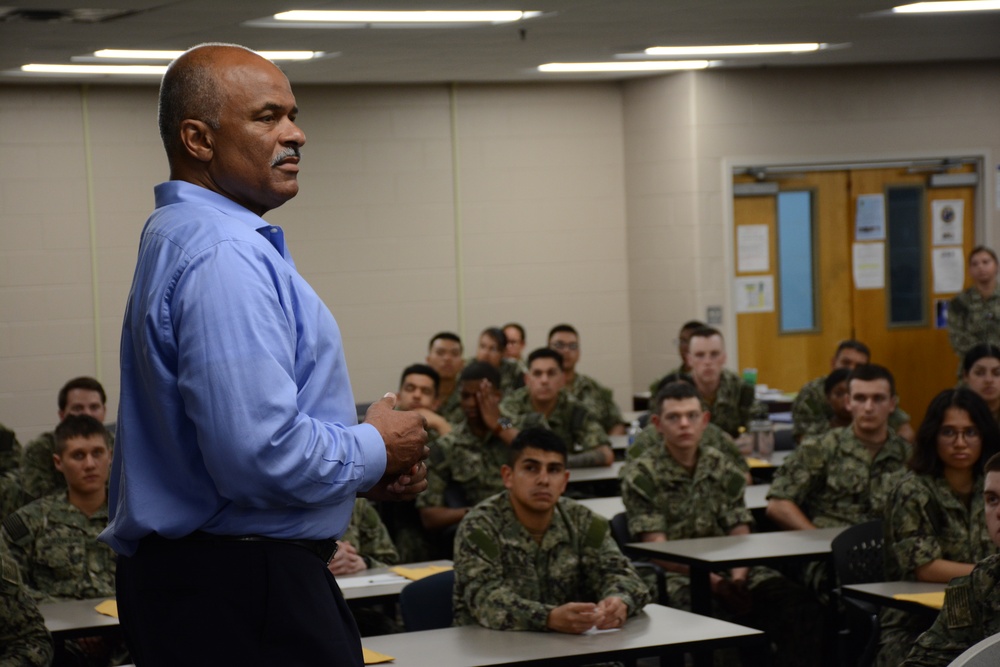 Retired CW5 Phillip Brashear Visit to Naval Air Technical Training Center