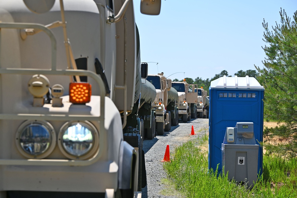 FORT DIX. 319 Quartermaster Battalion Fueling Tankers at HSTL East. JUNE 13, 2023