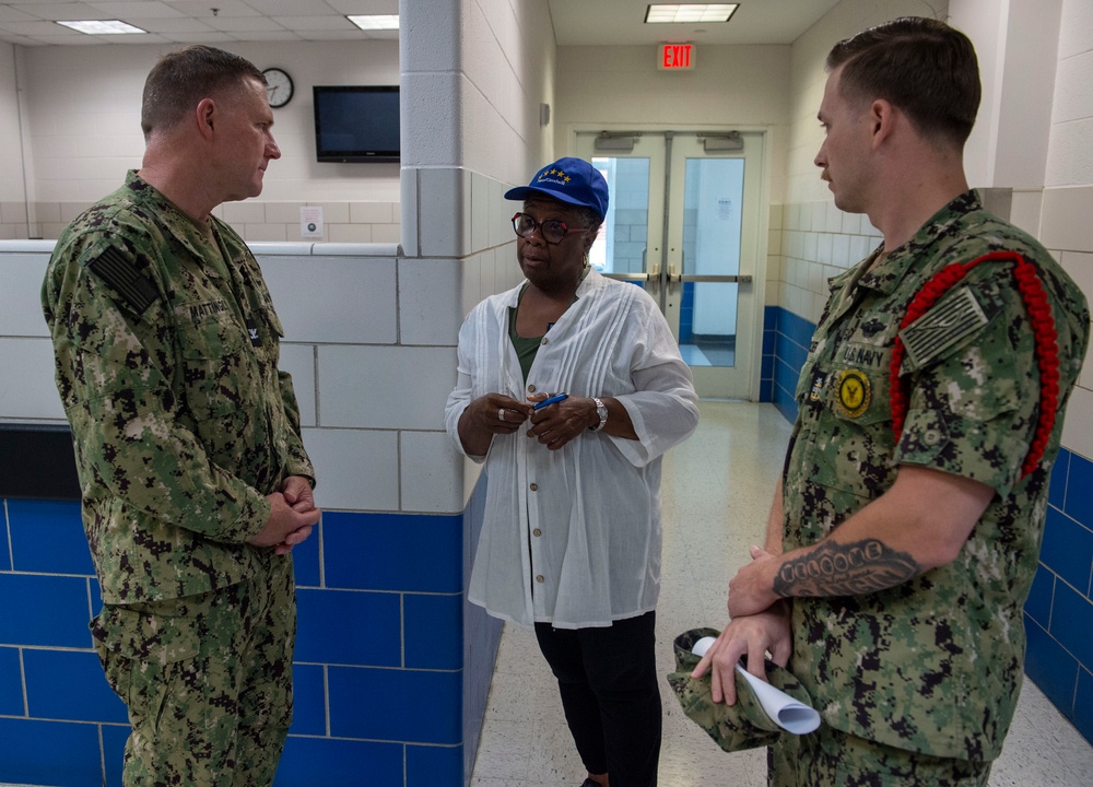 DVIDS Images Capt. Mattingly Visits Recruit Barracks USS Hopper