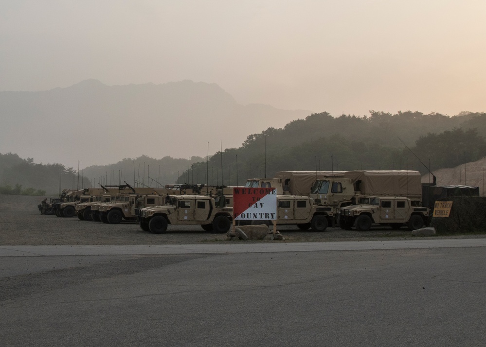 The 1-134th Cavalry Squadron conducts annual training in the Republic of Korea