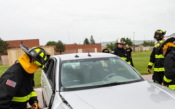 Firefighters train on vehicle extrication