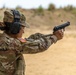 Army Reserve 1st Lt. Jessica Romero, 416th Theater Engineer Command fires M9 Beretta