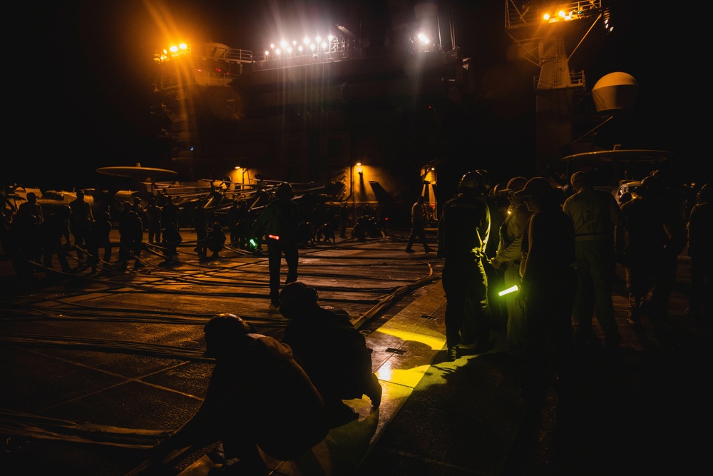 USS Nimitz General Quarters Crash Barricade Drill