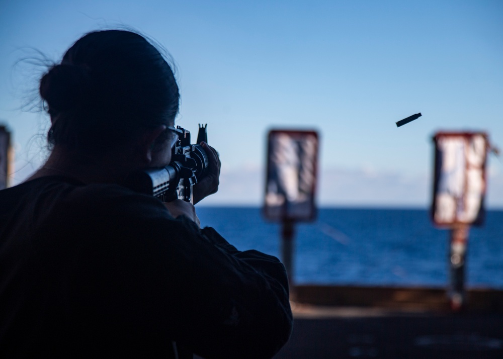 Nimitz Conducts Small Arms Fire