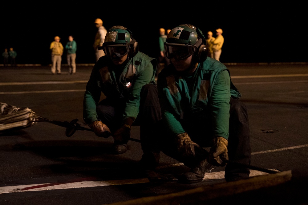 USS Nimitz General Quarters Crash Barricade Drill