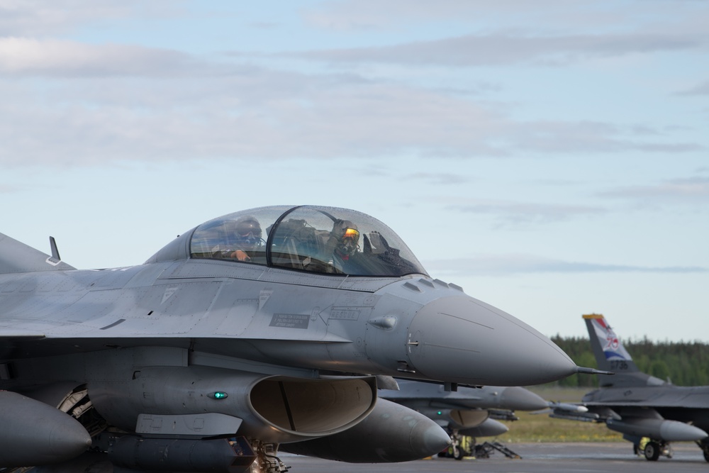 Aircraft take off from Eielson AFB in support of RF-A 2023