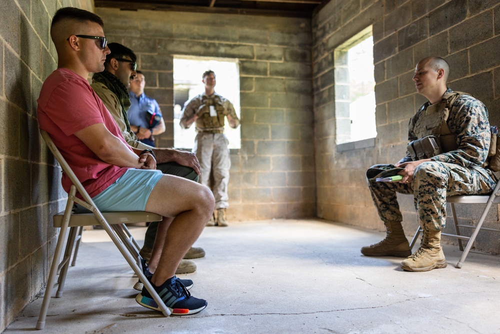 U.S. Marines with Marine Corps Advisor Company and 4th Air Naval Gunfire Liaison Team conduct Naval Engagement Exercise 23