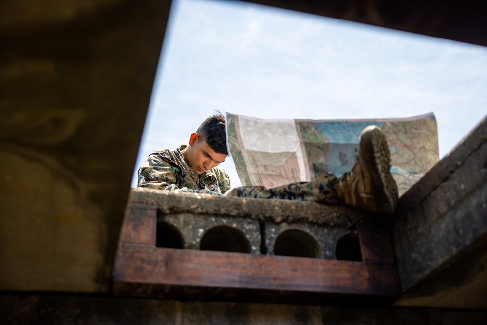 U.S. Marines with Marine Corps Advisor Company and 4th Air Naval Gunfire Liaison Team conduct Naval Engagement Exercise 23