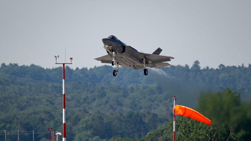 158 FW F-35A aircraft in Germany for Air Defender 23