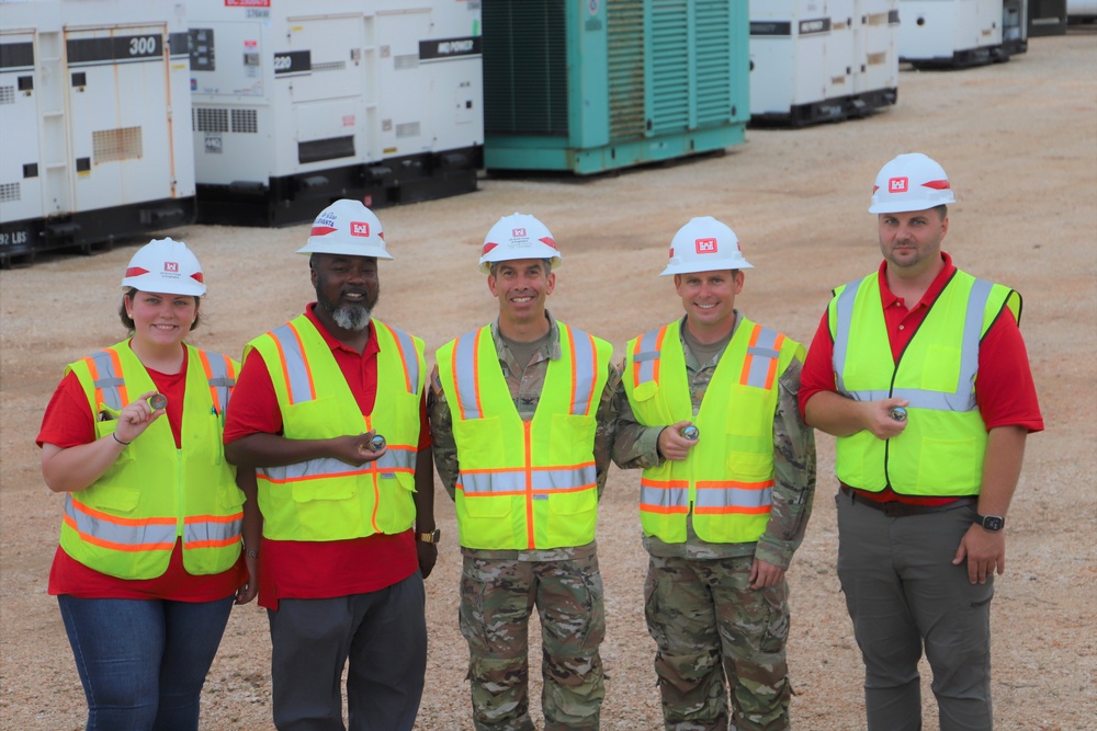 Pittsburgh District Commander Presents Coins to Temporary Power PRT members